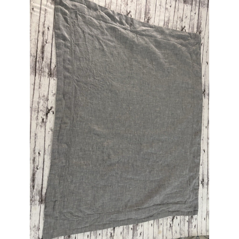 Pottery‎ Barn ONE Grey Linen Pillow Case Sham Standard Luxury
